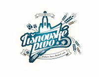 Logo tišnovské pivo bílé
