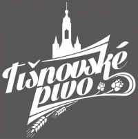 Logo tišnovské pivo bílé