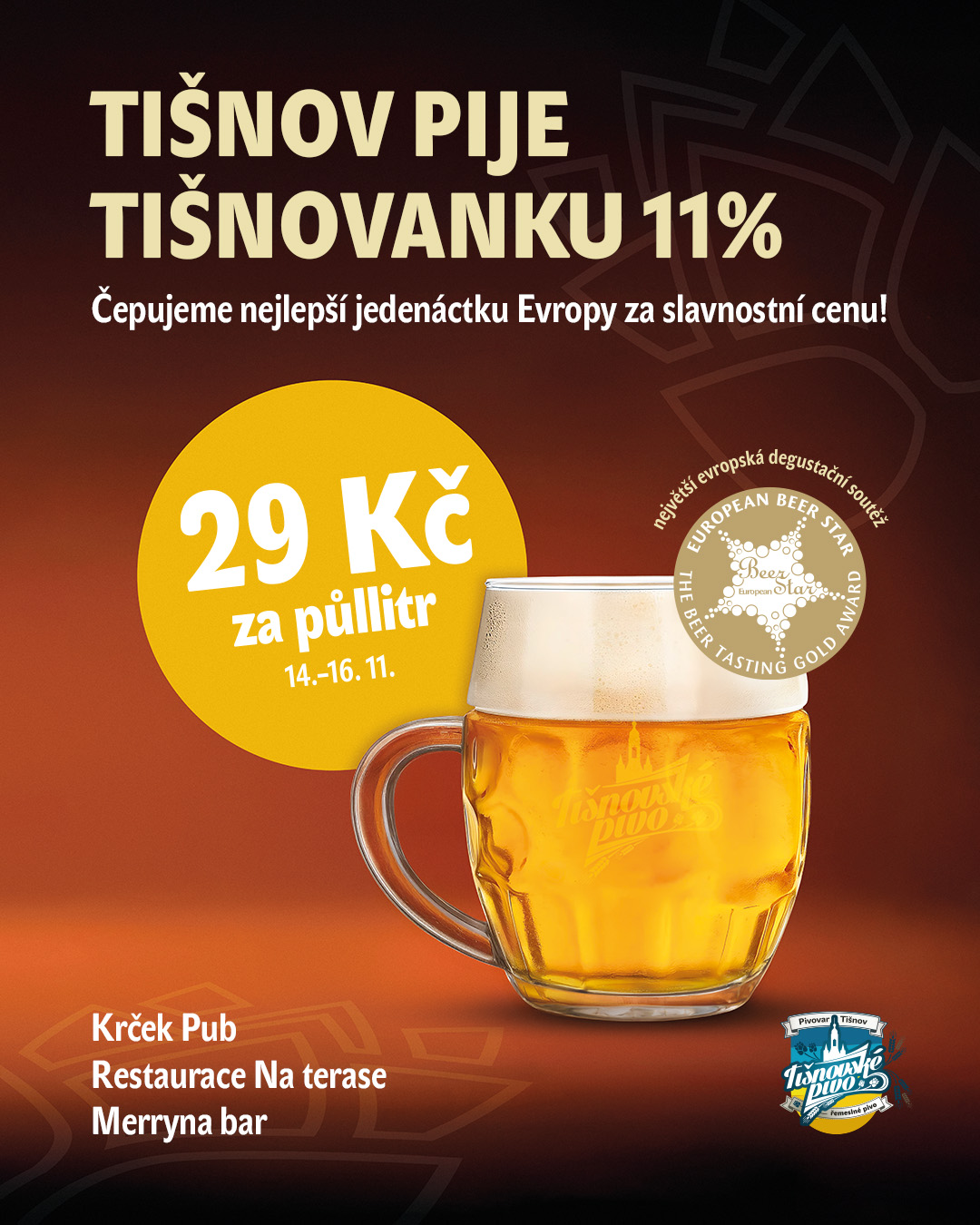 Víkend s Tišnovankou 11% za slavnostní cenu 29 Kč